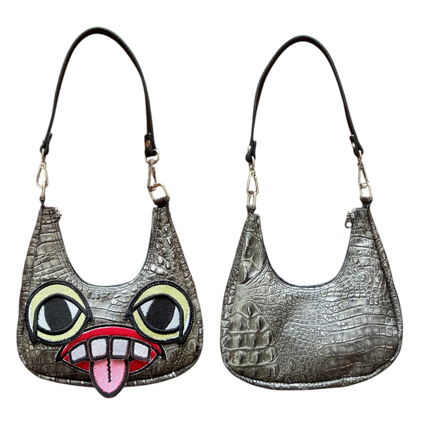 Silver Crocodile Monster Purse 1/1