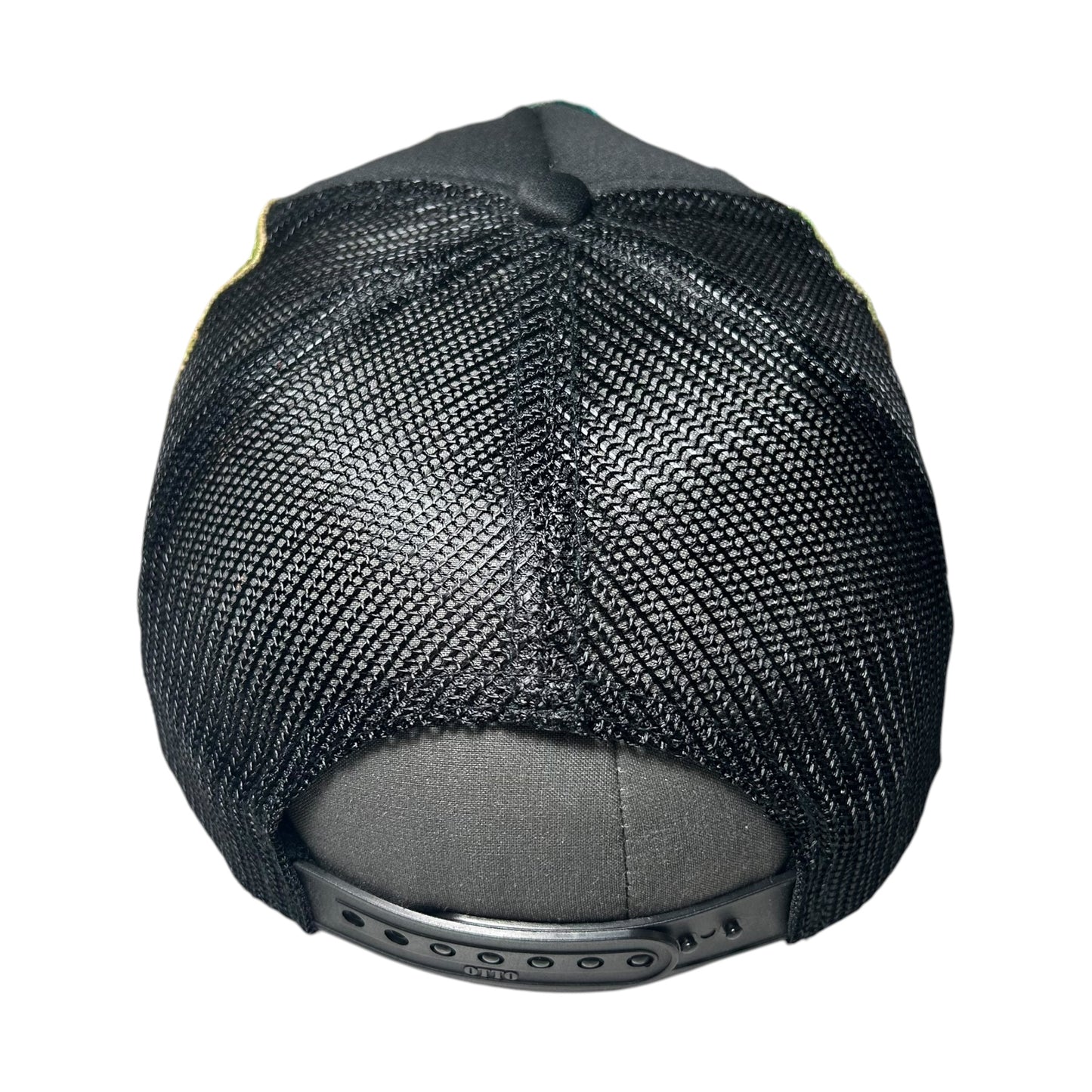 Plastered Faces Black/ Green Trucker Hat 1/1