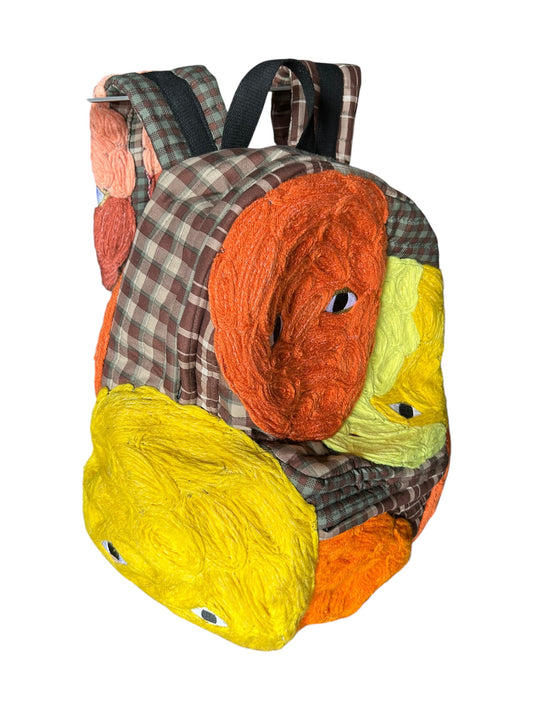 Plastered Faces Backpack Lava 1/1