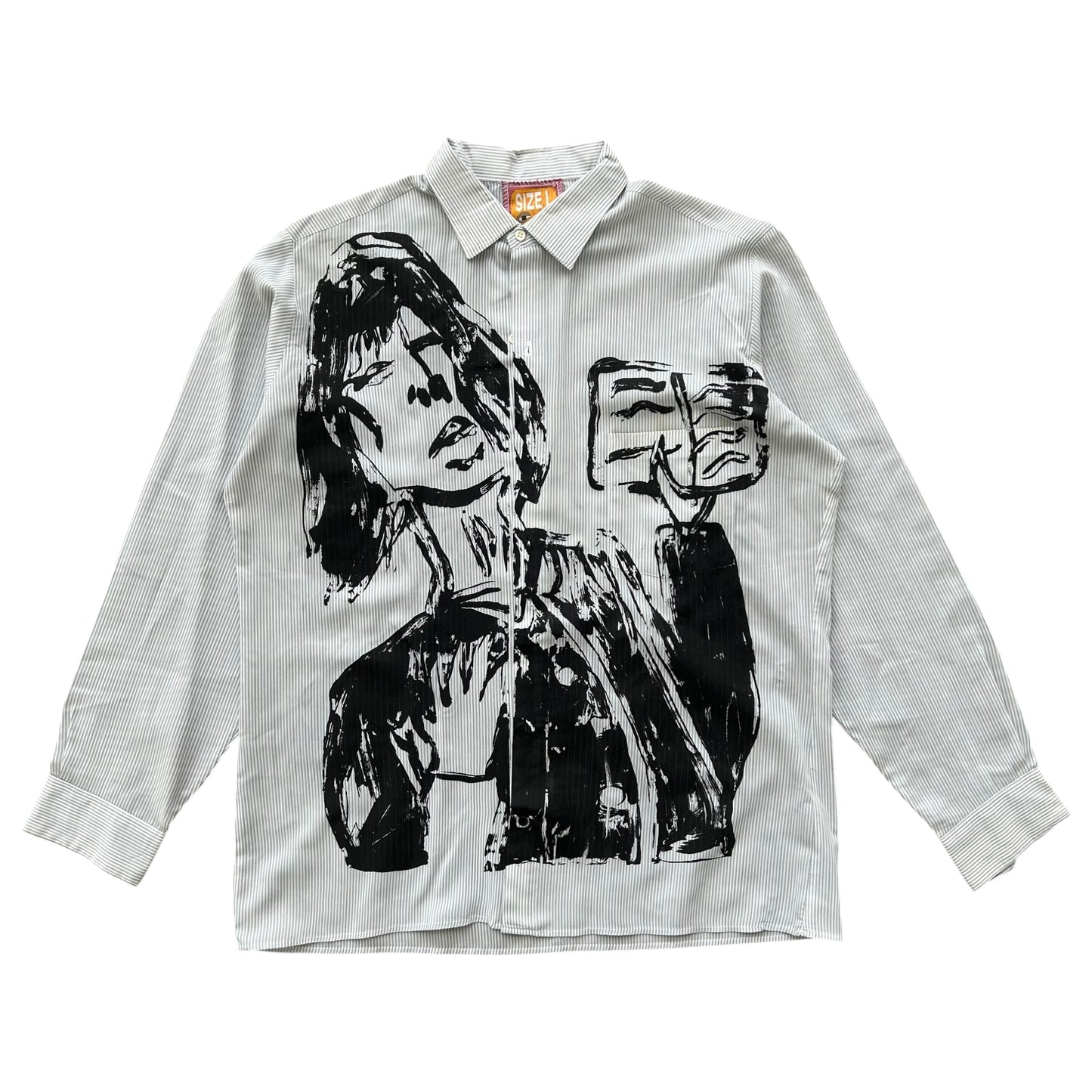 Sacred Book 1/1 Button up (White Stripped Size L)