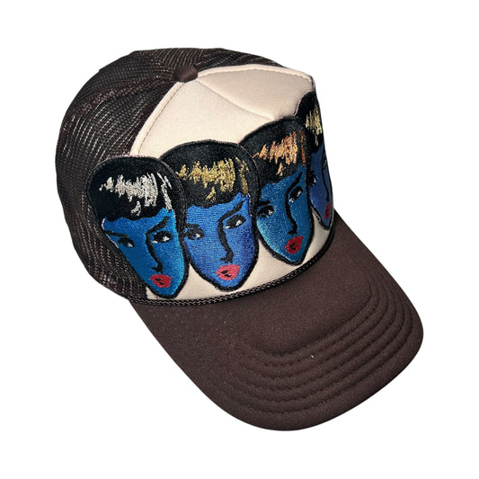 Womanly Beauty Trucker Hat Brown/ Blue 1/1