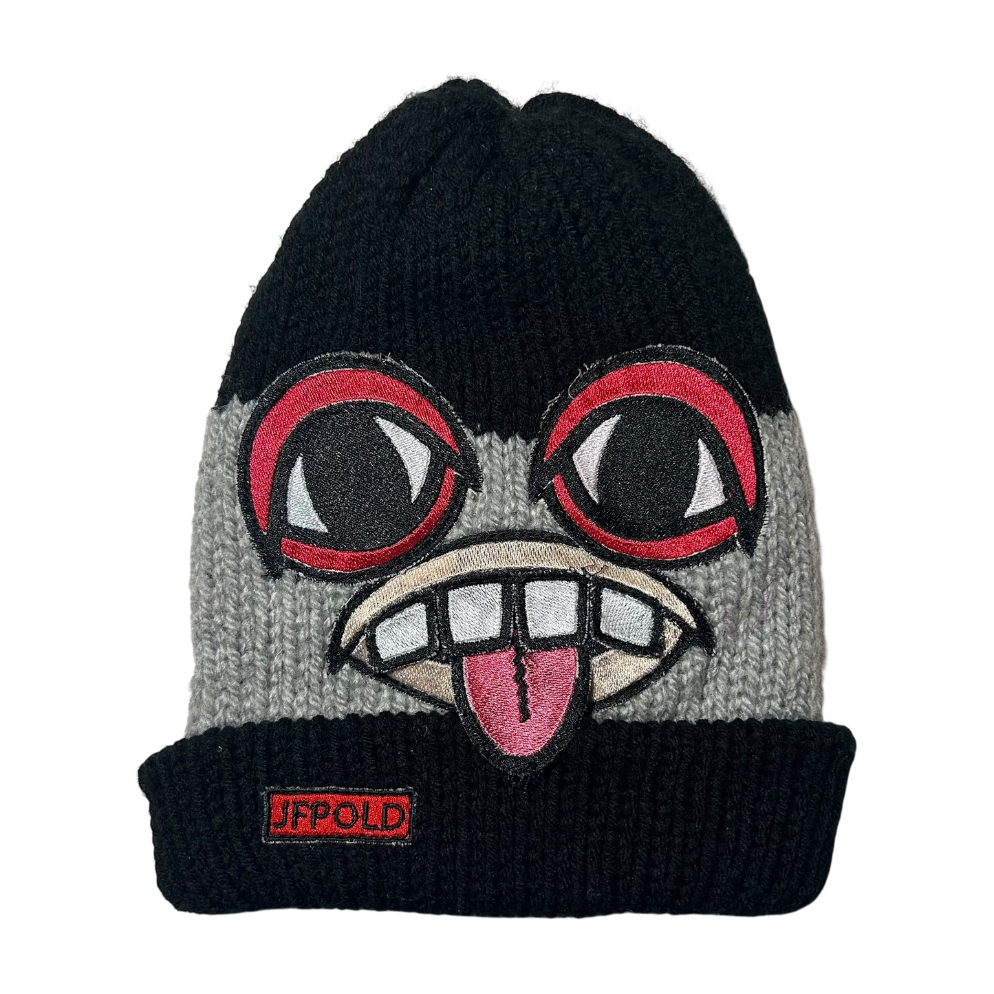 Monster Face Black/ Gray Beanie 1/1