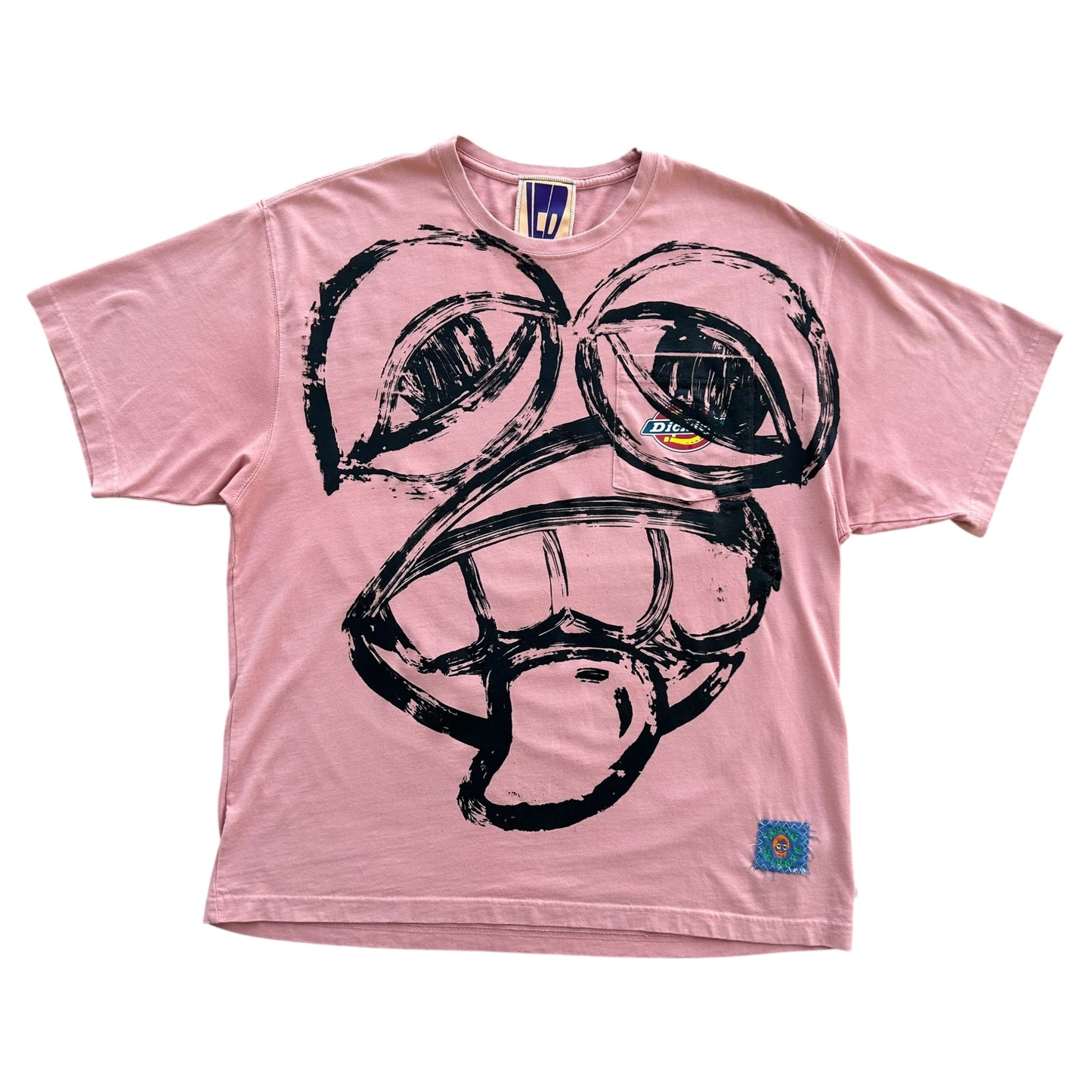 Monster Face 1/1 Pink T-shirt (Size XL)