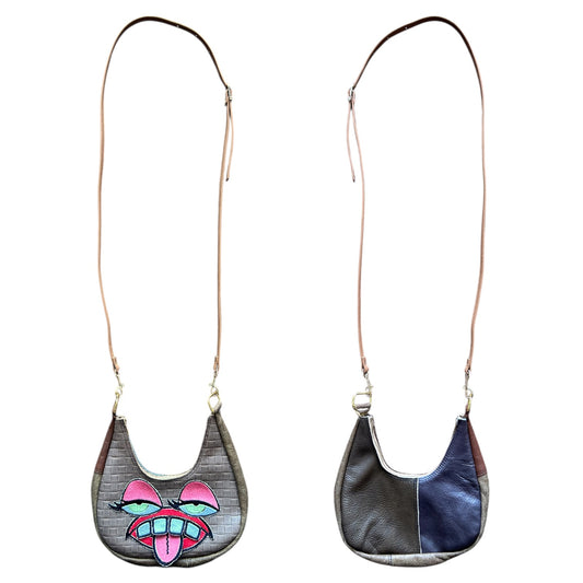 Pink Eyeshadow Paneled Crossbody Monster Purse 1/1