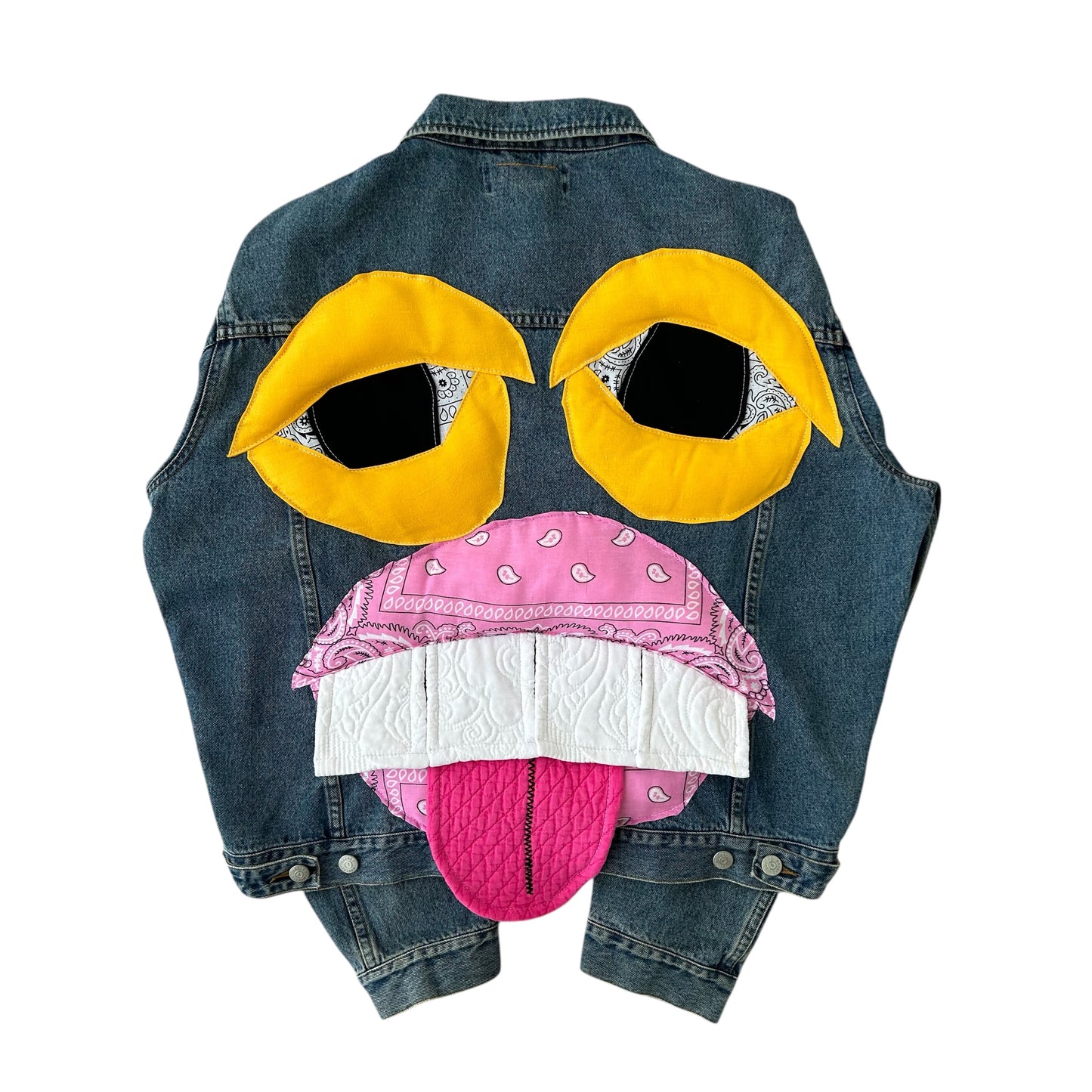 Bubblegum Monster Face Denim Jacket 1/1 (Size L)