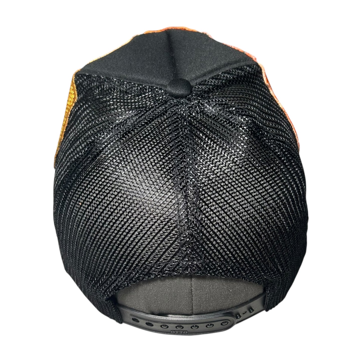 Plastered Faces Black/ Orange Trucker Hat 1/1