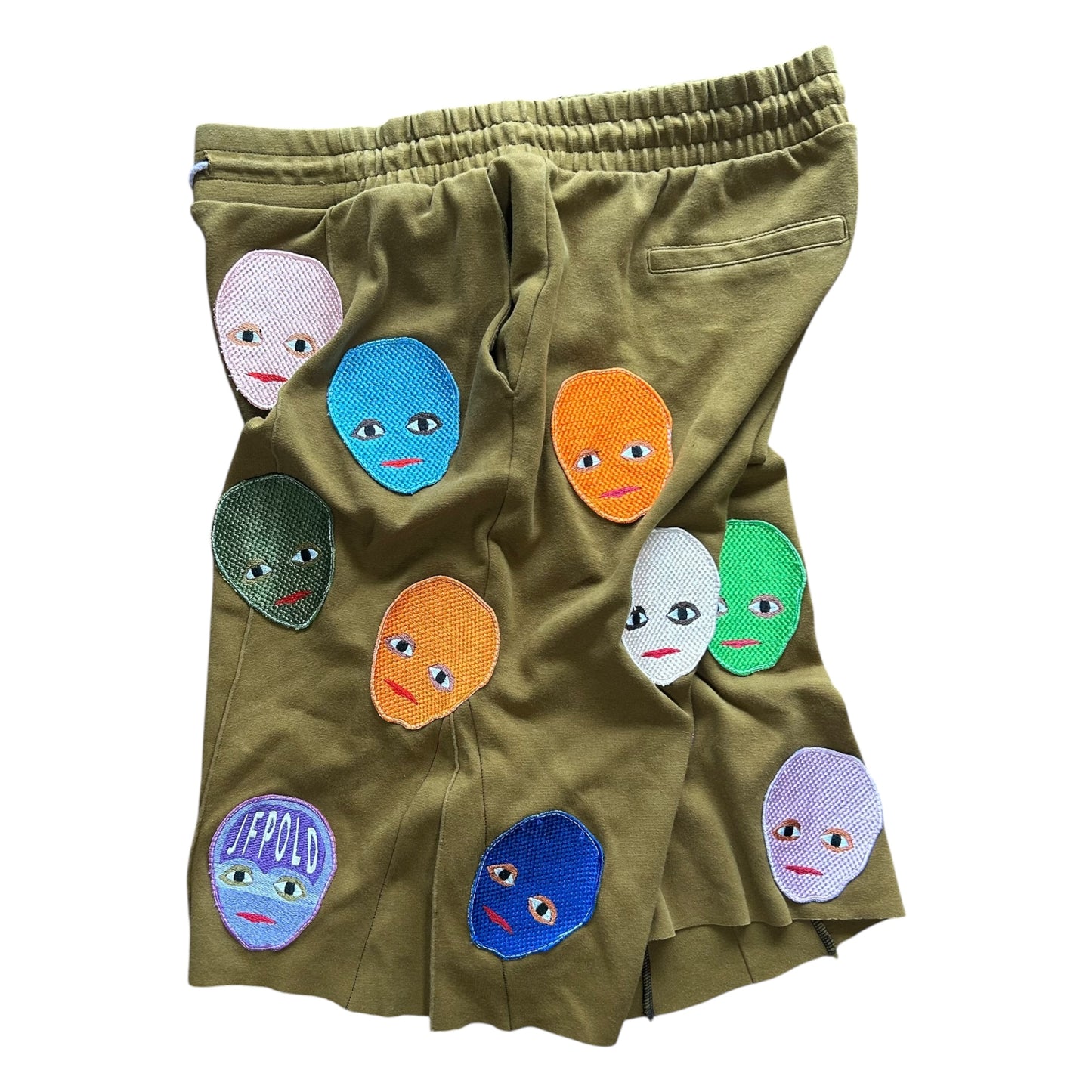 Plastered Faces Shorts Brown 1/1- Size L