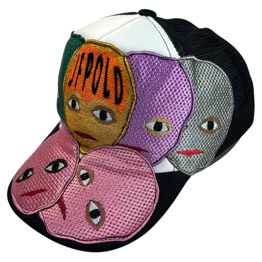 Plastered Faces Black/White Trucker Hat 1/1