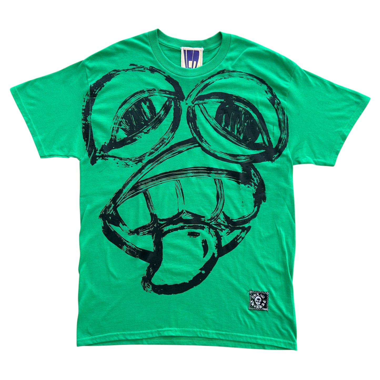 Monster Face 1/1 Forest Green T-shirt (Size L)