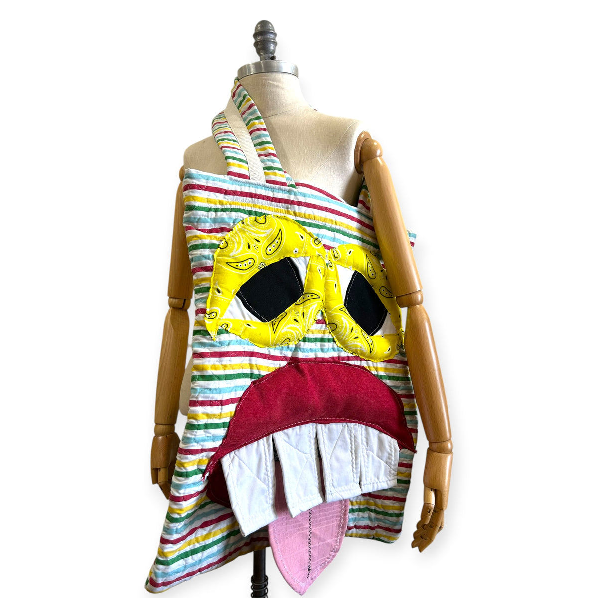 Quilted Striped Monster Bag 1/1 (23in x 17in)