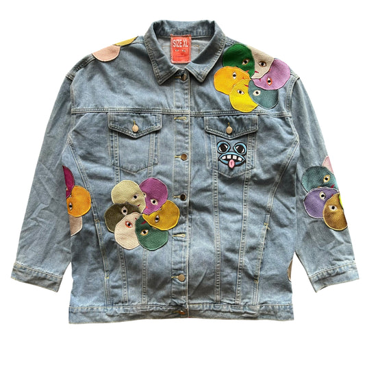 Plastered Monster Jean Jacket Blue 1/1- Size XL