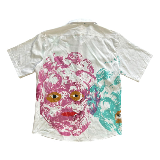 Plastered Faces White Button Up 1/1 - Size S