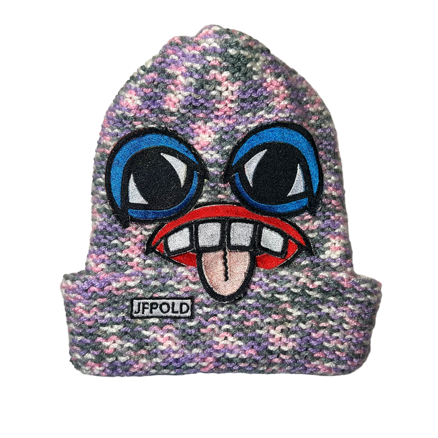 Monster Face Purple Beanie 1/1