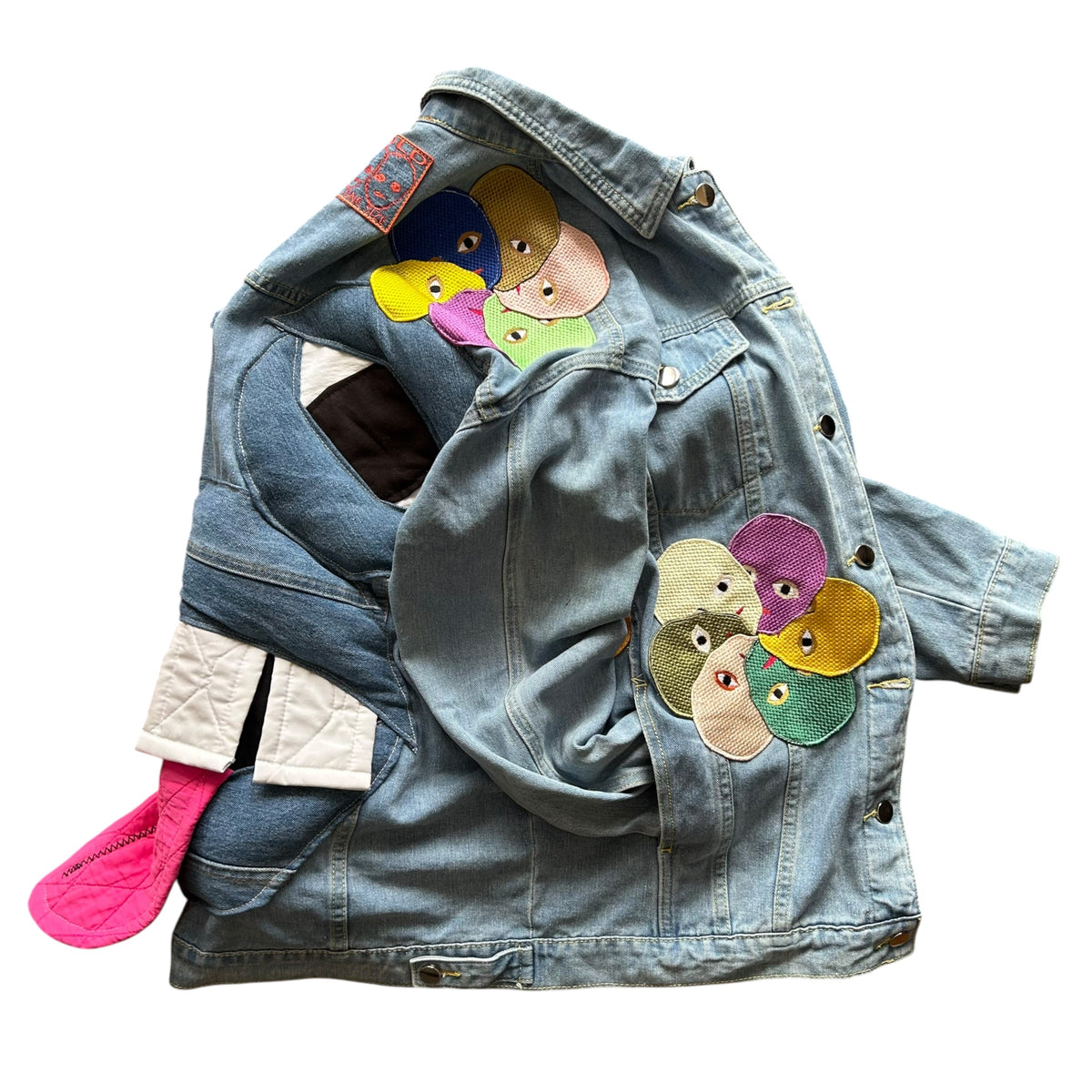 Plastered Monster Jean Jacket Blue 1/1- Size XL
