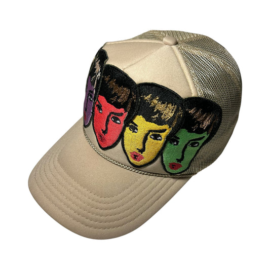 Womanly Beauty Trucker Hat Beige/ RGB 1/1