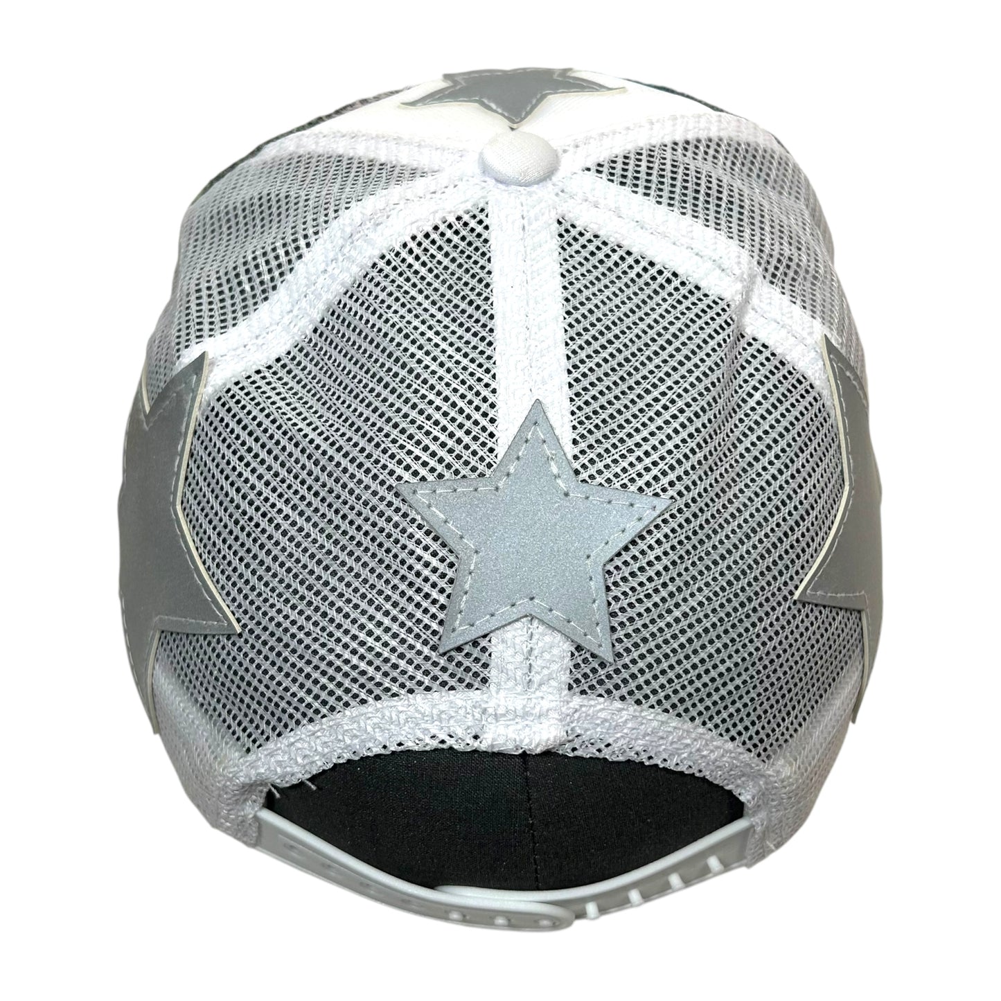 Monster Face Rockstar Trucker Hat White