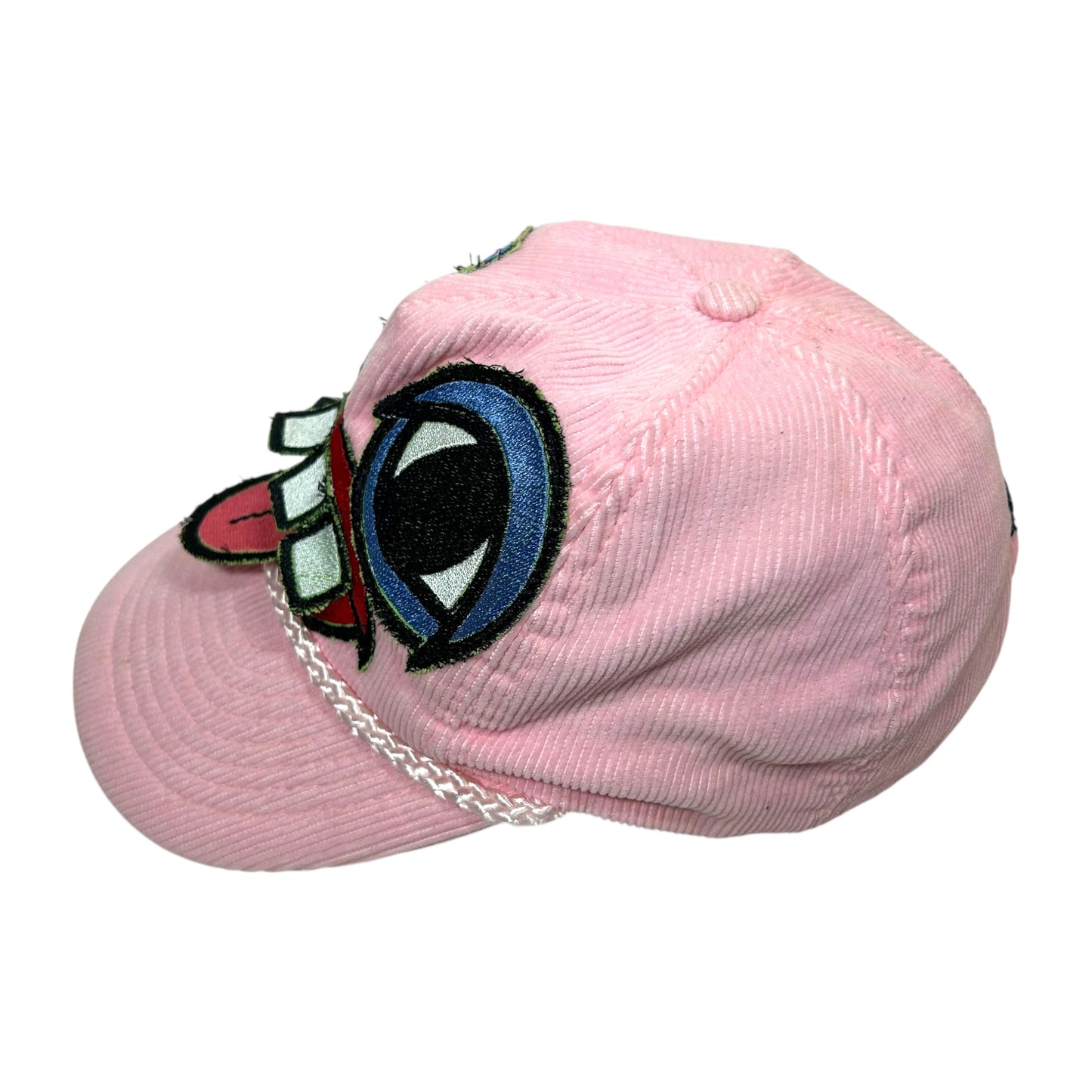 Pink Corduroy Monster Face Trucker Hat 1/1