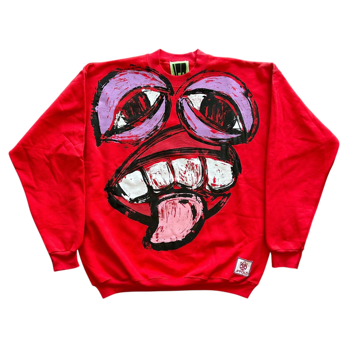 Monster Face 1/1 Red Sweater (Size L)
