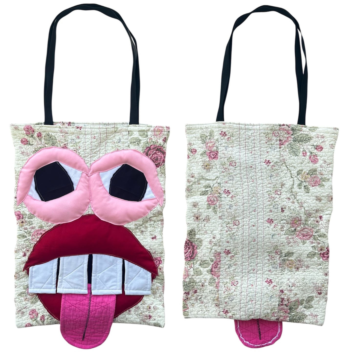 Pink Floral Monster Bag 1/1 (24in x 18in)