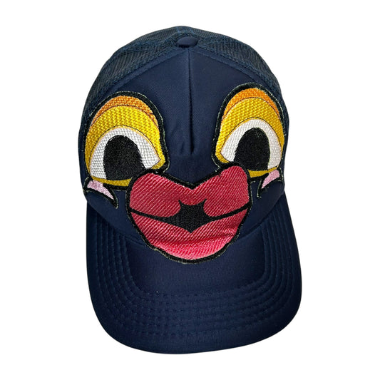 Navy Blue Monster Kiss Trucker Hat
