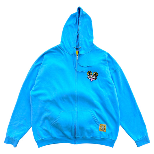 Monster Face Blue Hoodie 1/1 (Size XL)