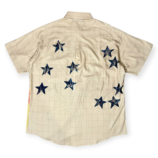 Skin Shedder 1/1 Button Down Checkered Flames (Size L)