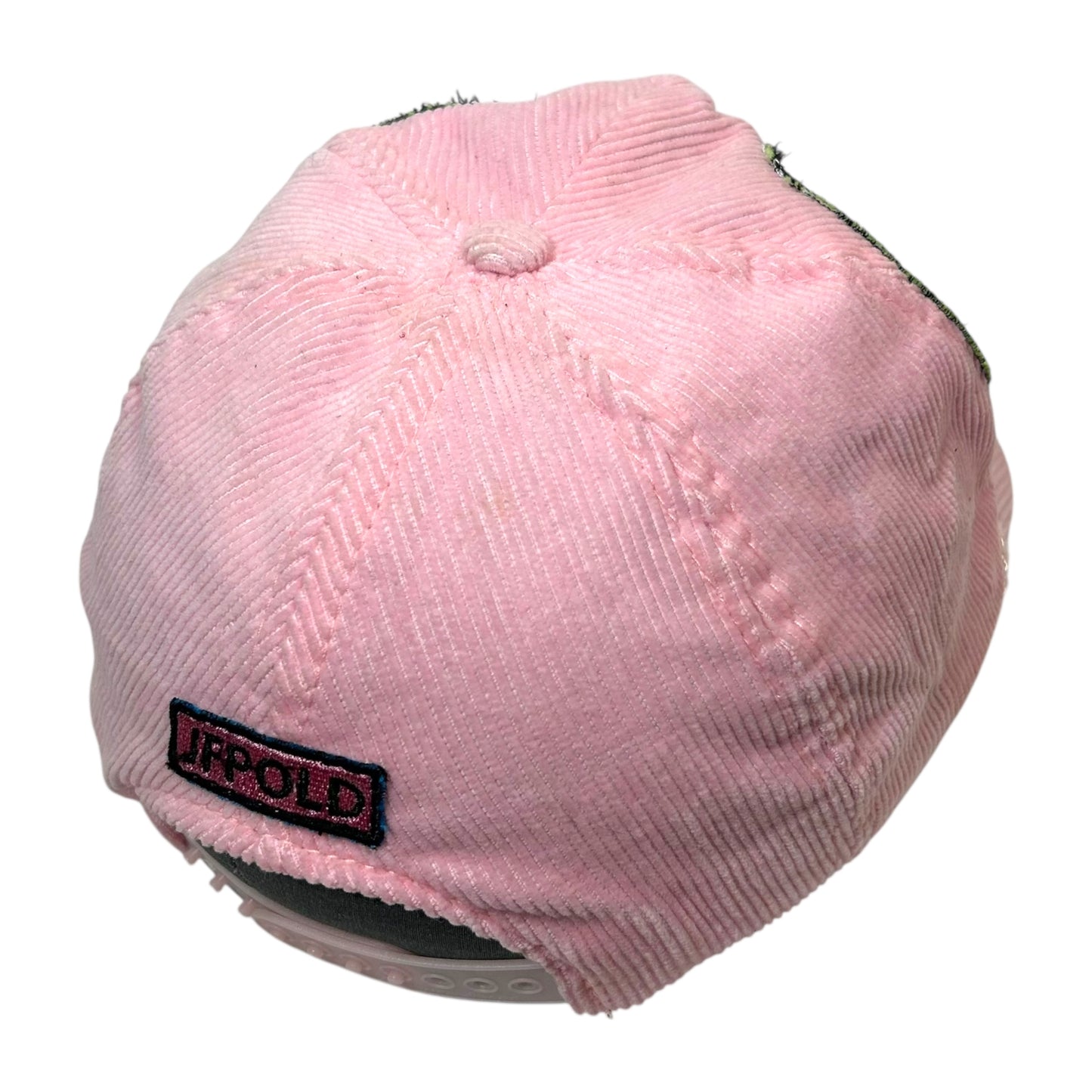 Pink Corduroy Monster Face Trucker Hat 1/1