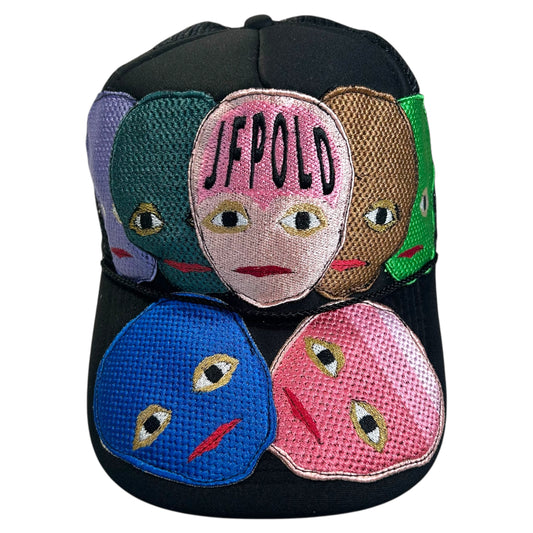 Plastered Faces Black Trucker Hat 1/1