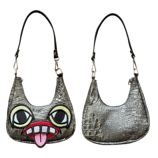 Silver Crocodile Monster Purse 1/1