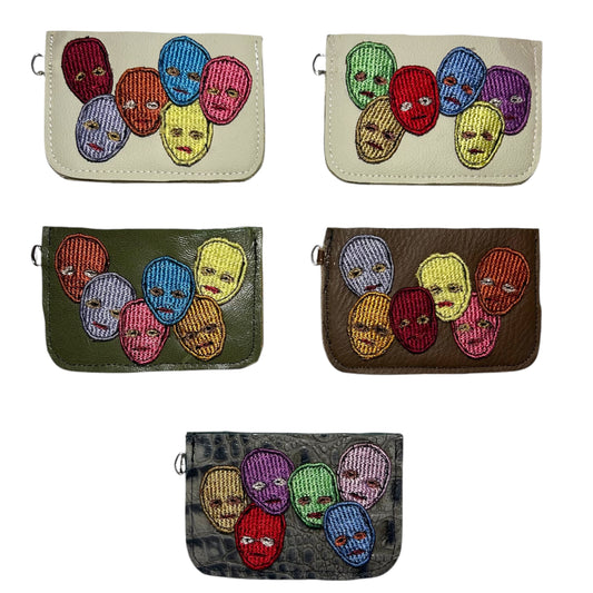 Plastered Faces Cardholders (1-4)
