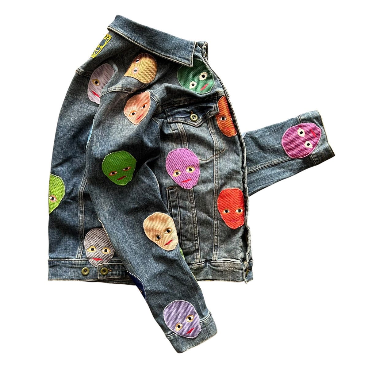 Plastered Faces Jean Jacket 1/1- Size M