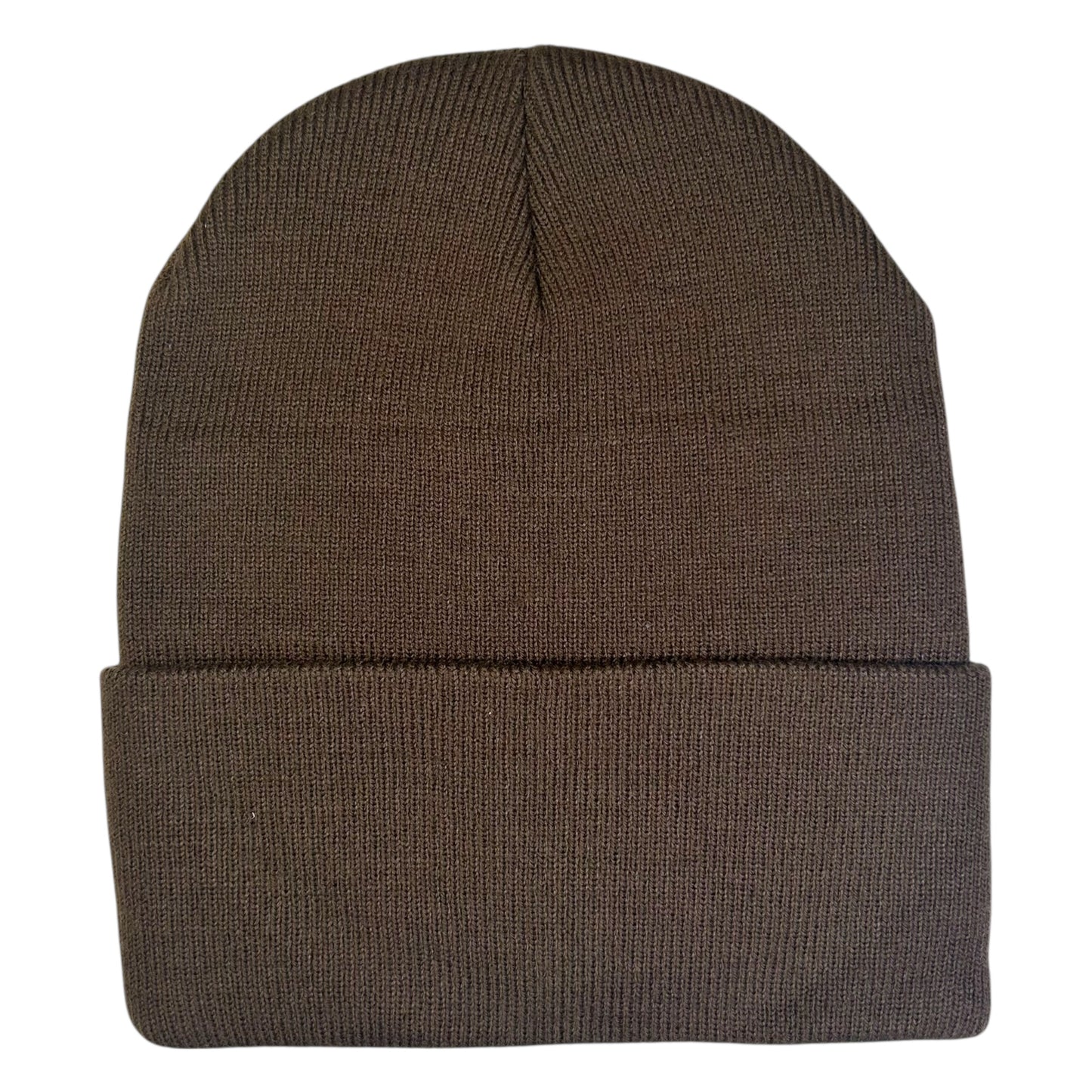 Plastered Faces Brown Beanie (Orange Face) 1/1