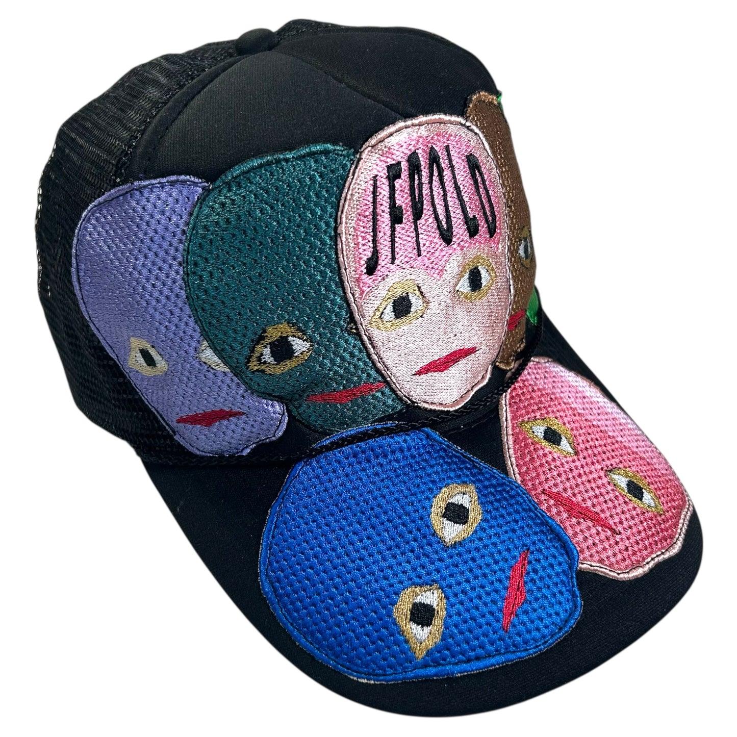 Plastered Faces Black Trucker Hat 1/1