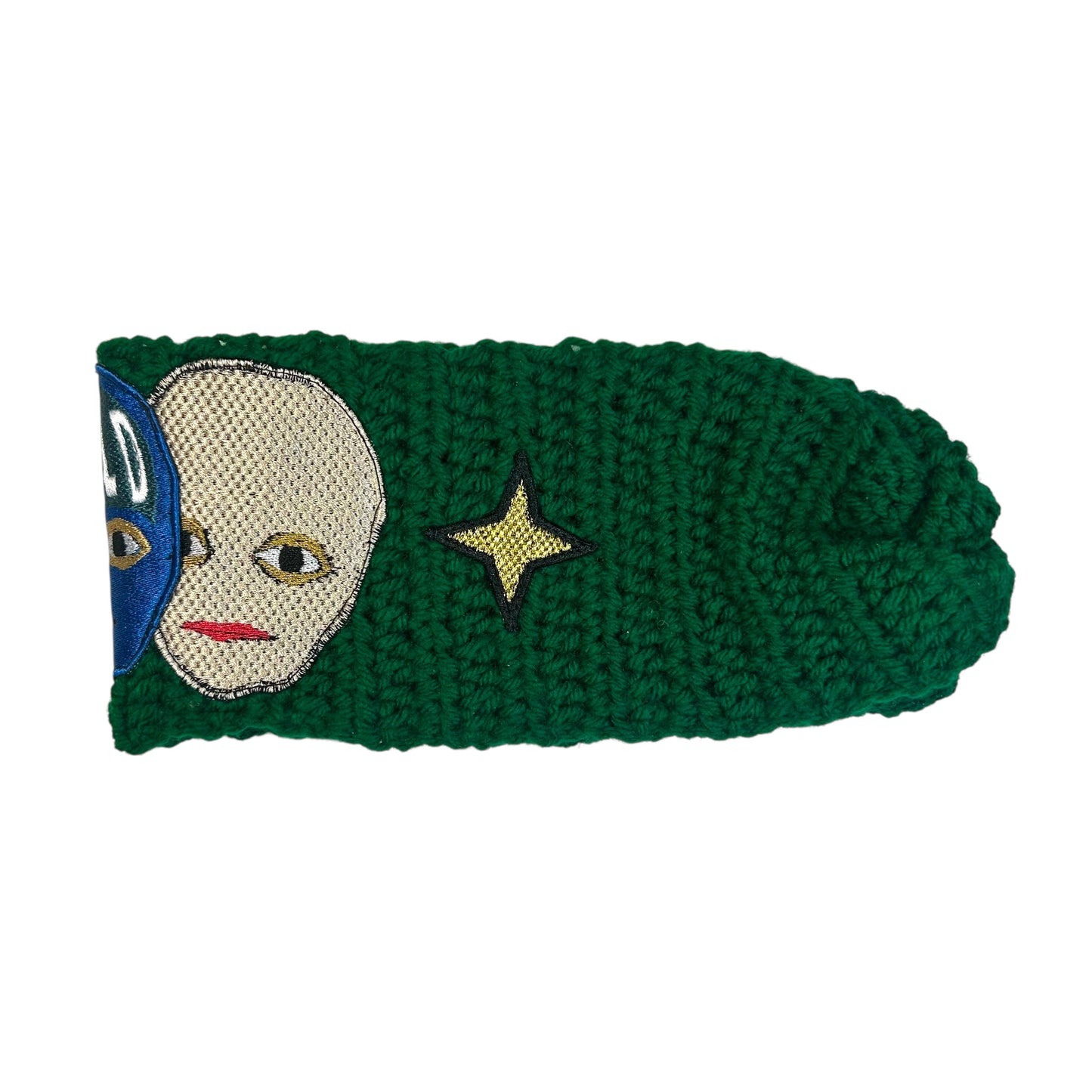 Plastered Faces Handmade Knitted Headband (Green) 1/1