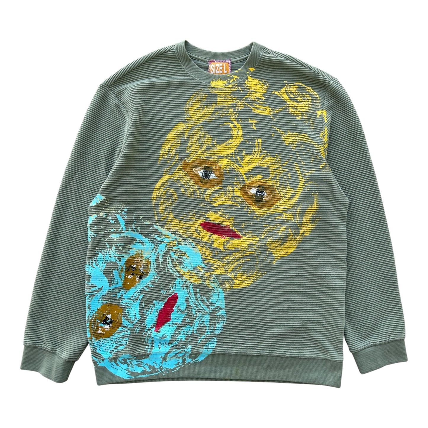 Plastered Faces 1/1 Long Sleeve (Green Size L)