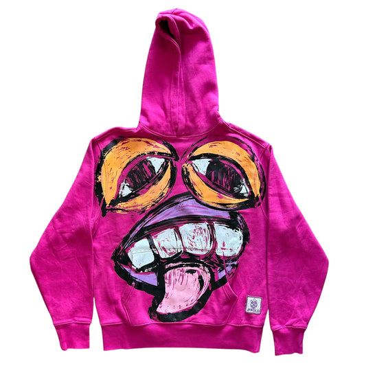 Monster Face 1/1 Pink Hoodie (Size M)