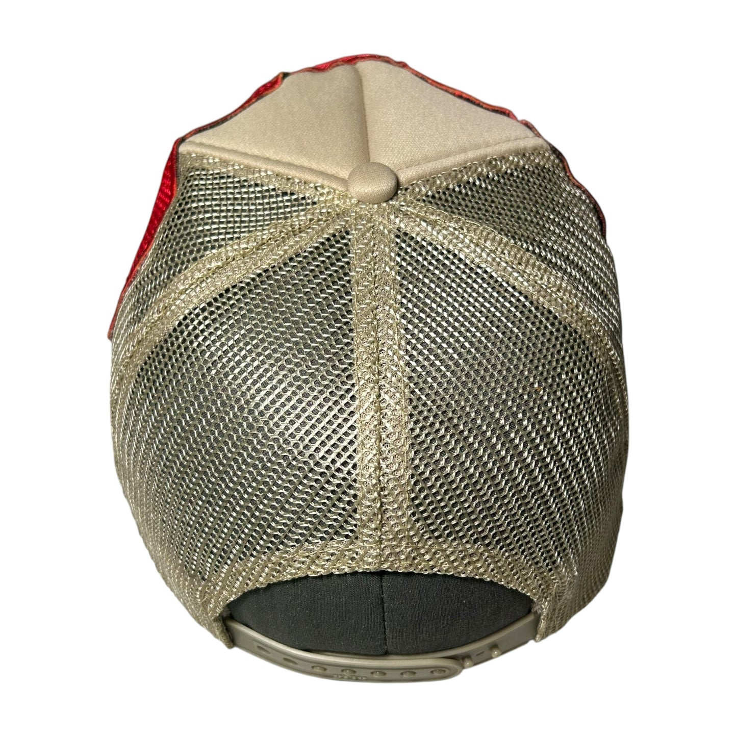 Plastered Faces Beige/ Red Trucker Hat 1/1
