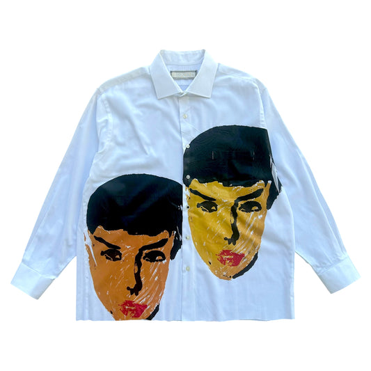 1/1 Womanly Beauty Button Up Cropped (Size L)