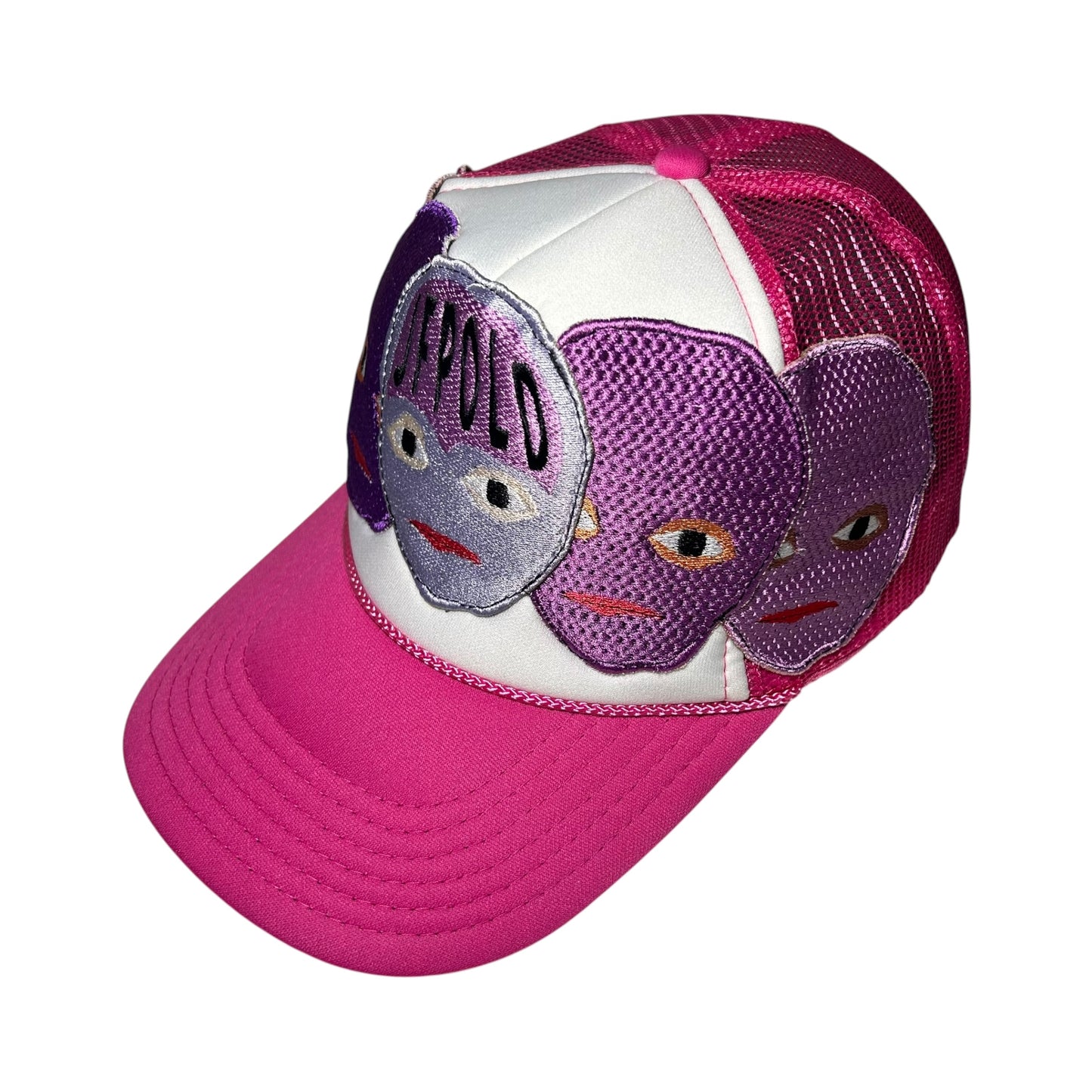 Plastered Faces Pink/ Purple Trucker Hat 1/1