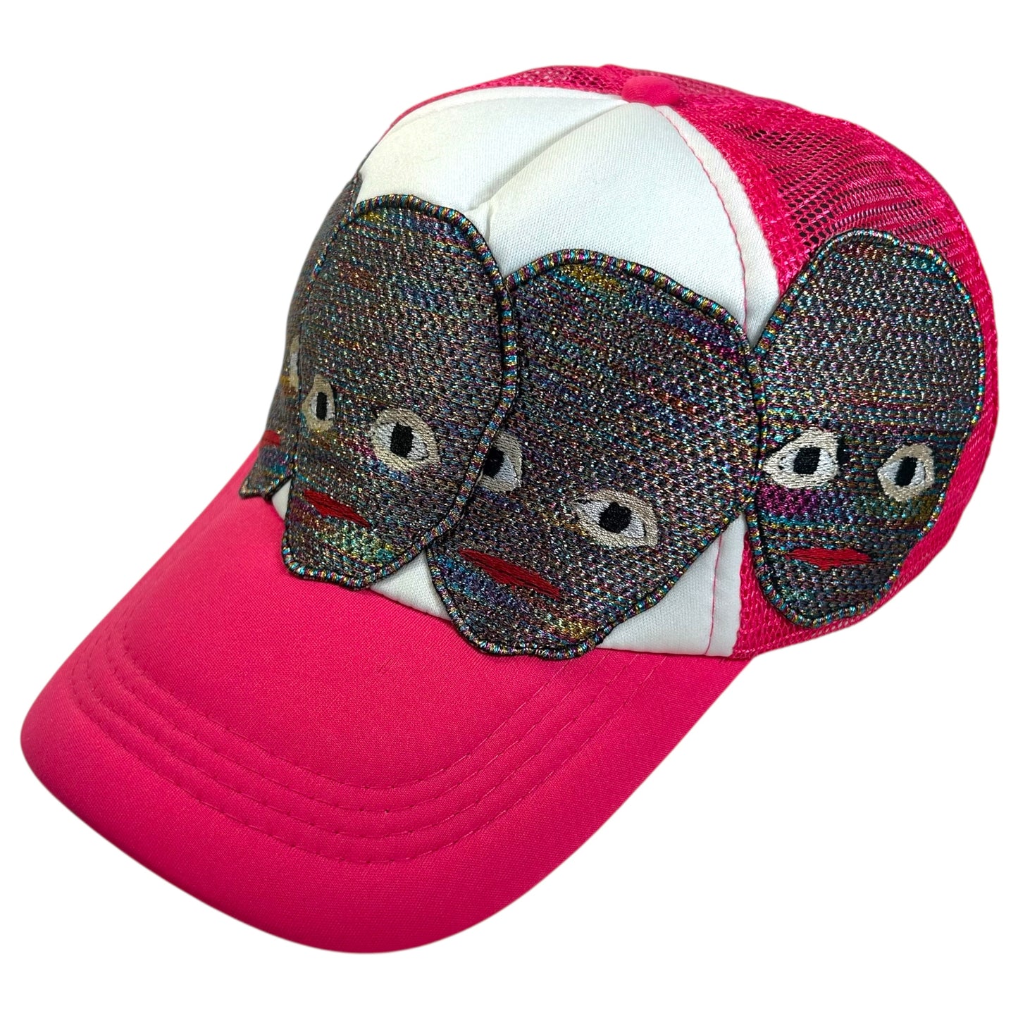 Plastered Faces Pink Trucker Hat 1/1