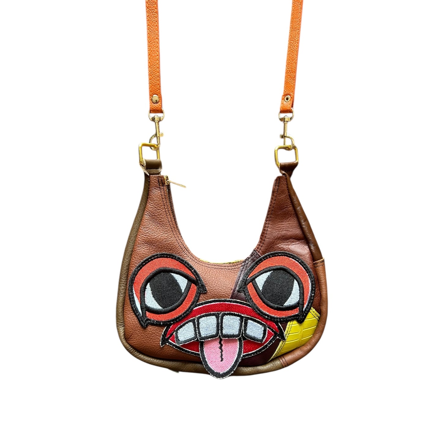 Wine Paneled Crossbody Monster Purse 1/1