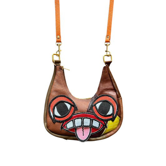 Wine Paneled Crossbody Monster Purse 1/1