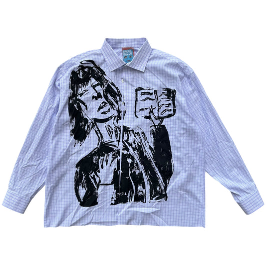 Sacred Book 1/1 Button up (Light Blue Plaid Size 2XL)