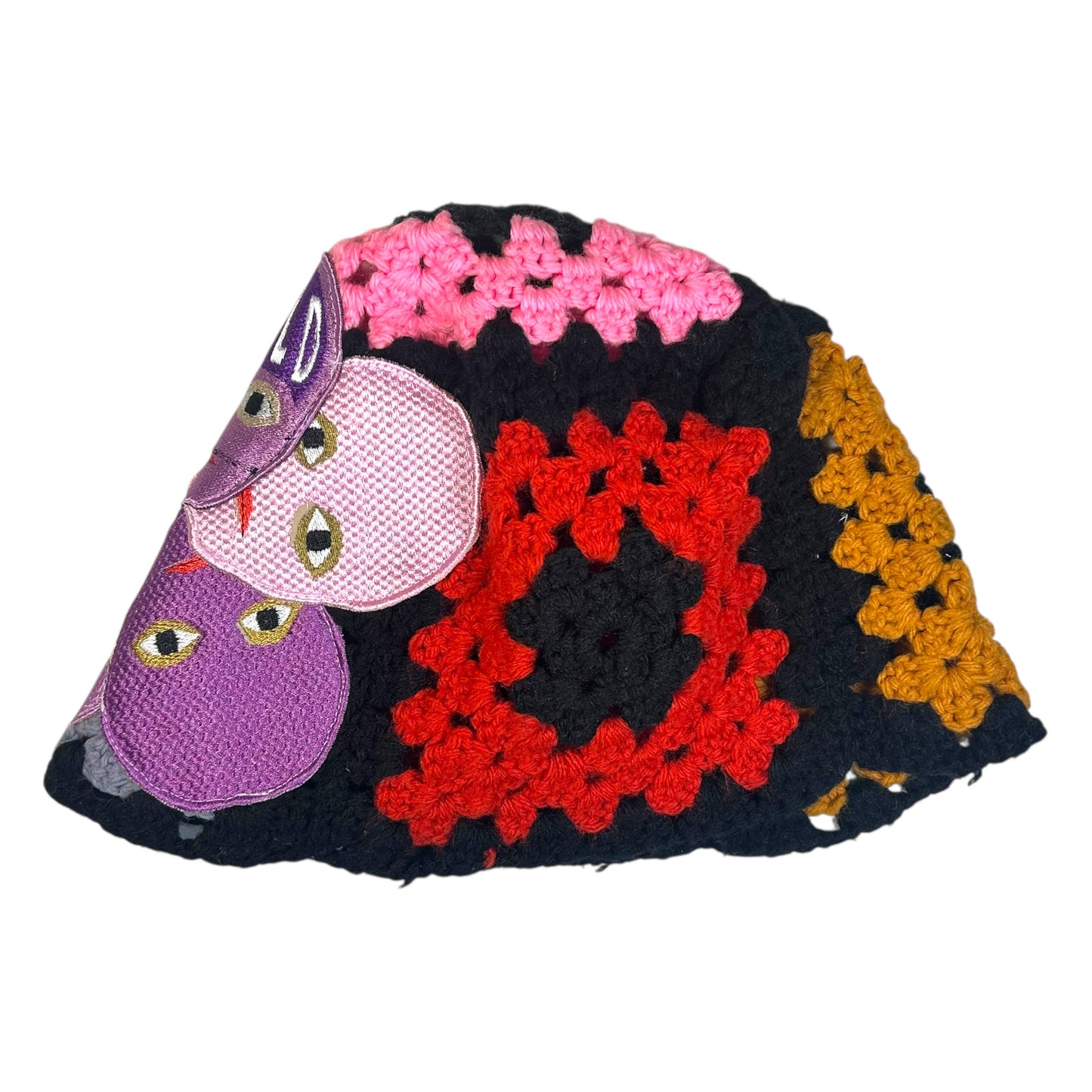 Plastered Faces Handmade Knitted Beanie (Pink Faces) 1/1