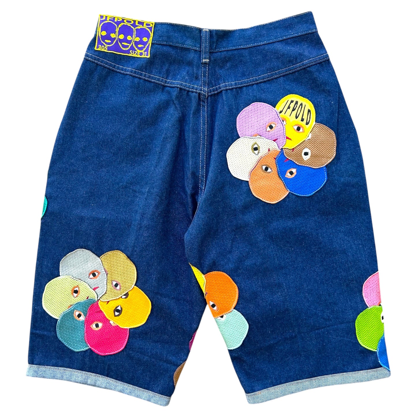 Plastered Faces Jorts Blue 1/1- Size 31