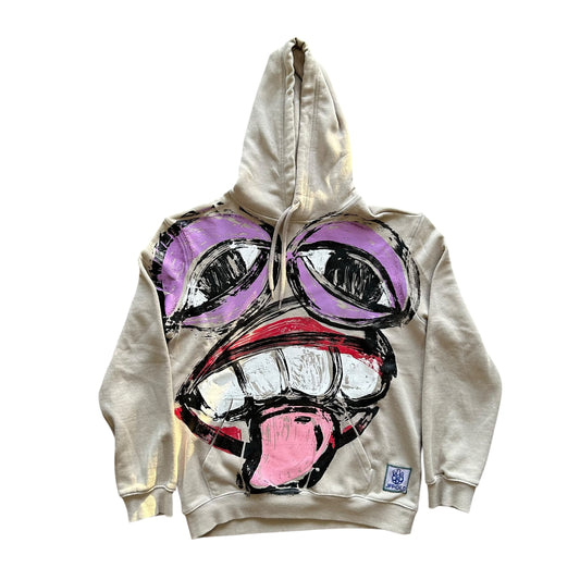Monster Face 1/1 Tan Hoodie (Size S)