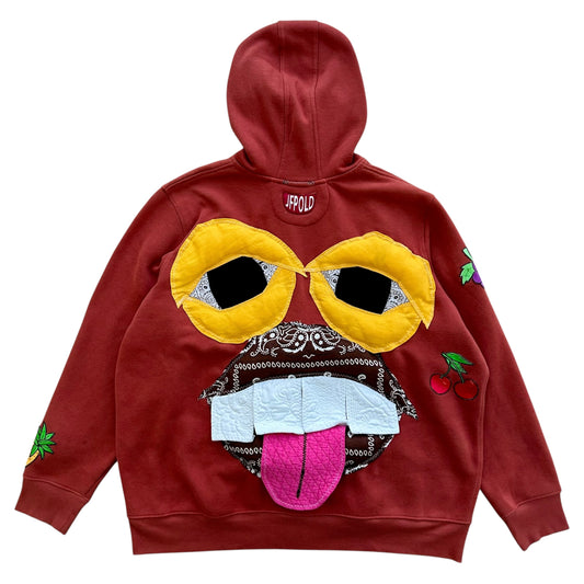 Monster Face Red Hoodie 1/1 (Size XL)