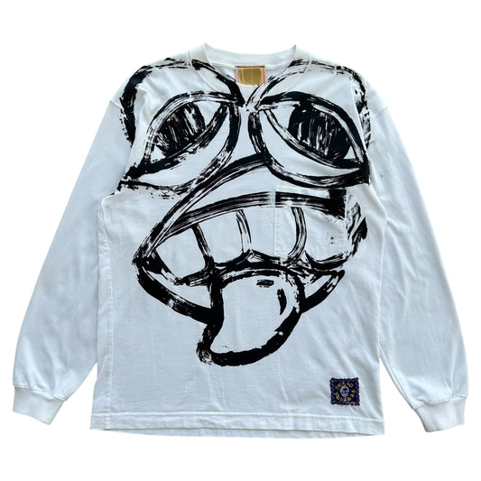 Monster Face 1/1 White Long Sleeve (Size S)