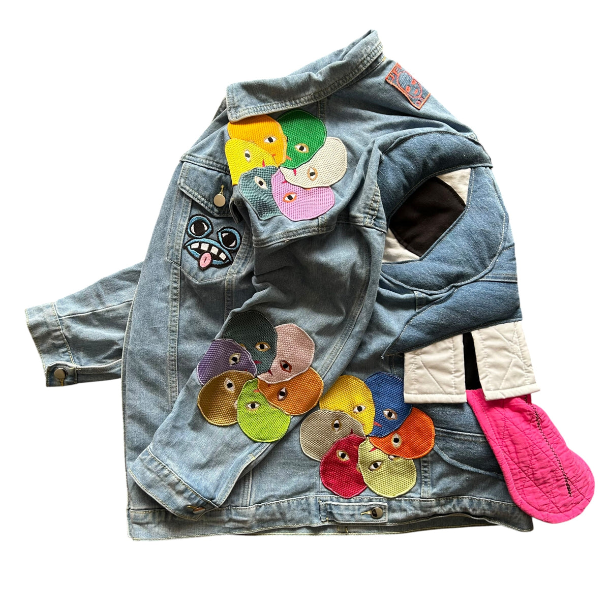 Plastered Monster Jean Jacket Blue 1/1- Size XL