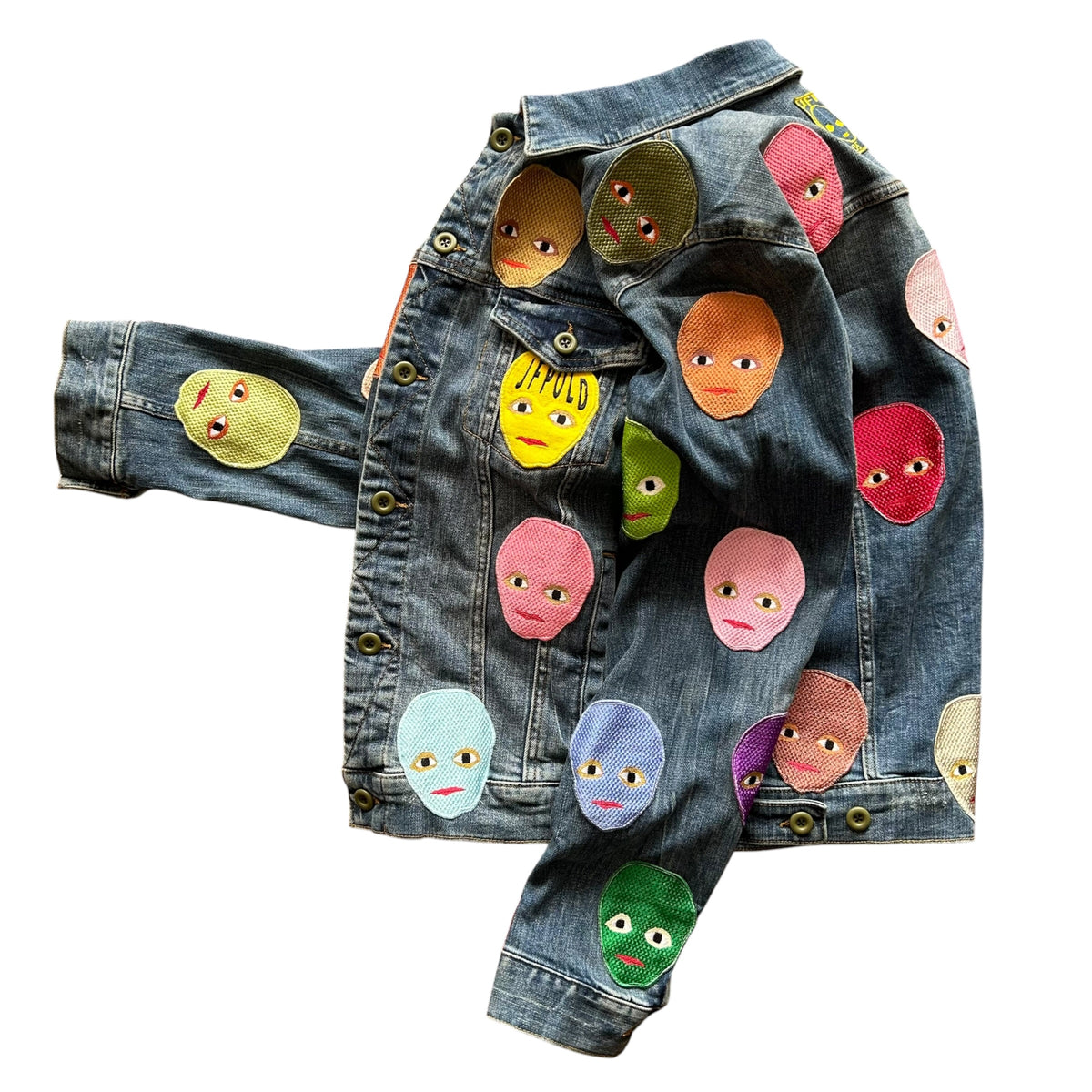 Plastered Faces Jean Jacket 1/1- Size M